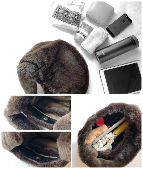 【一点物】[送料込] eco fur handbag 8枚目の画像