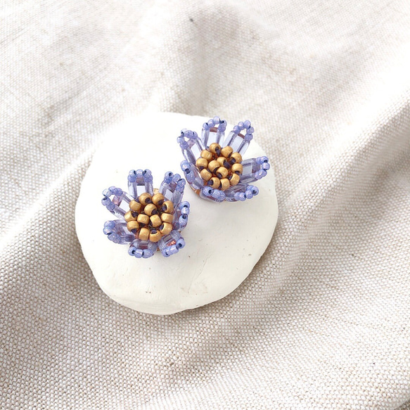 Gerbera (lavender)ピアス・イヤリング 2枚目の画像