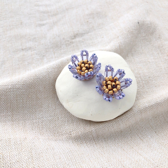 Gerbera (lavender)ピアス・イヤリング 3枚目の画像