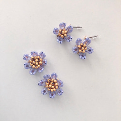 Gerbera (lavender)ピアス・イヤリング 6枚目の画像