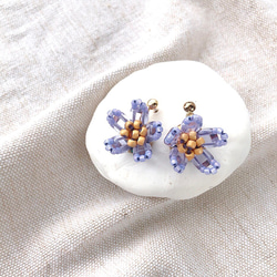 small flower (lavender)ピアス・イヤリング 3枚目の画像