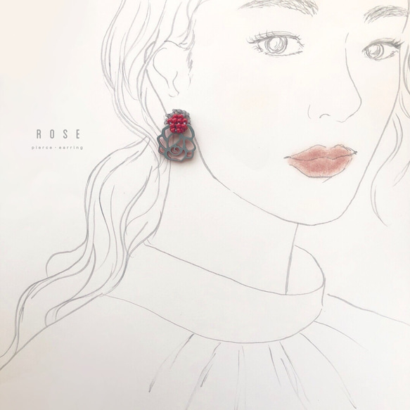 [数量限定] Rose ピアス・イヤリング 8枚目の画像