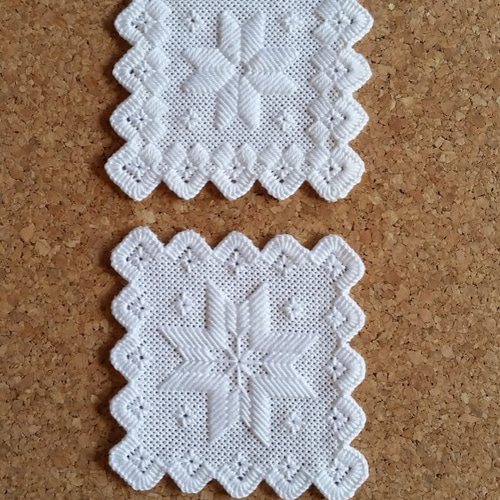 ハーダンガー刺繍のコースター☆2枚set その他インテリア雑貨