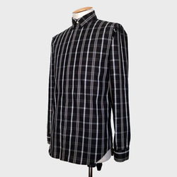 [展示作品]平織り先染めチェックフライフロントシャツ 8枚目の画像