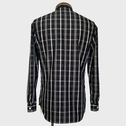 [展示作品]平織り先染めチェックフライフロントシャツ 11枚目の画像