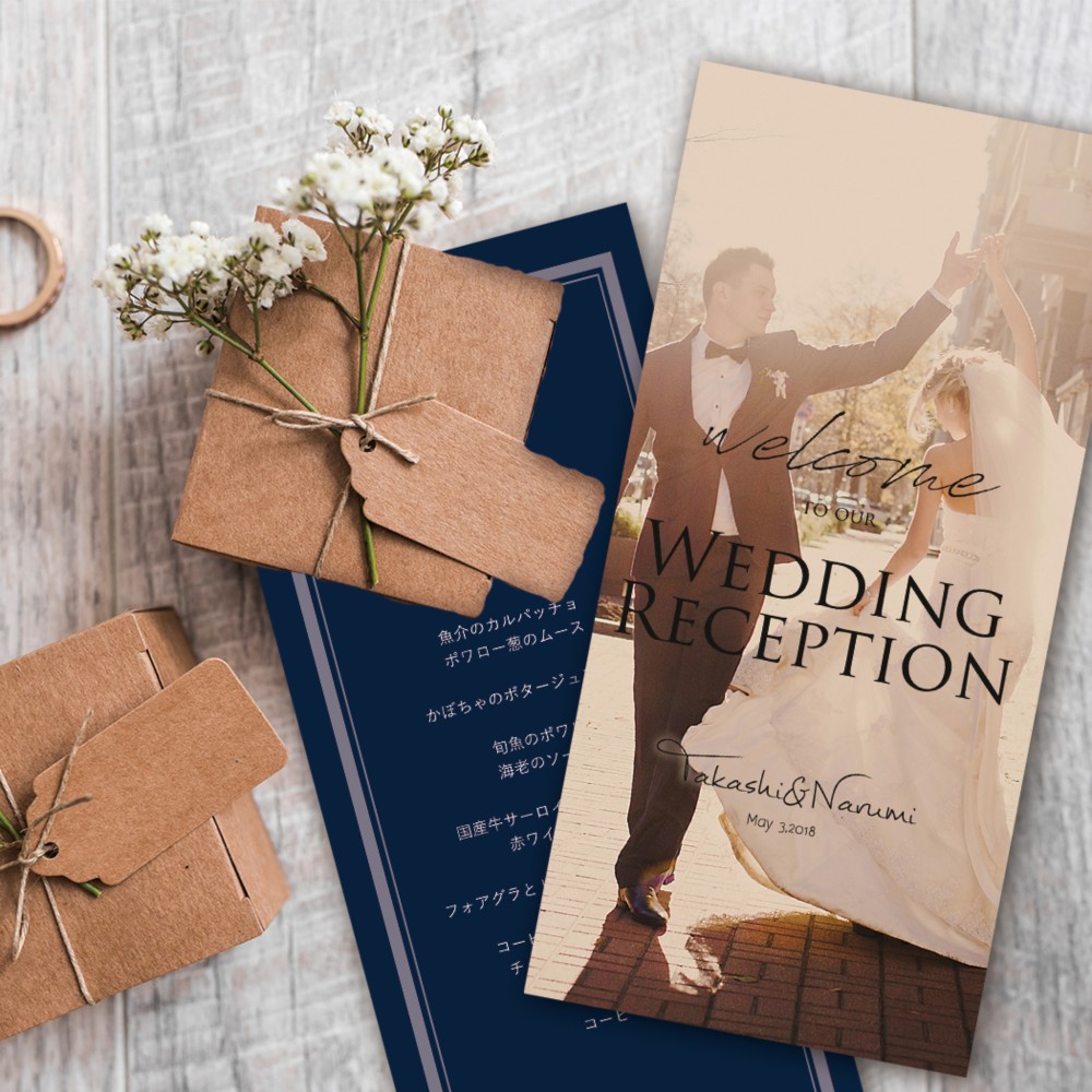 SJ002 / Rêve【レーヴ】【セミオーダー】A4サイズ 結婚式席次表