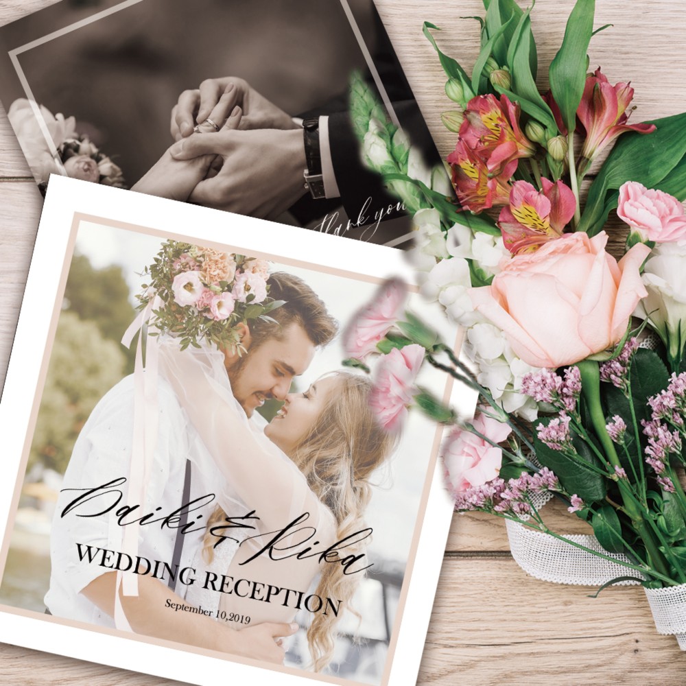 S_PB001 / Plume【プリュム】【セミオーダー】8P構成/正方形タイプ 結婚式プロフィールブック 19,250円