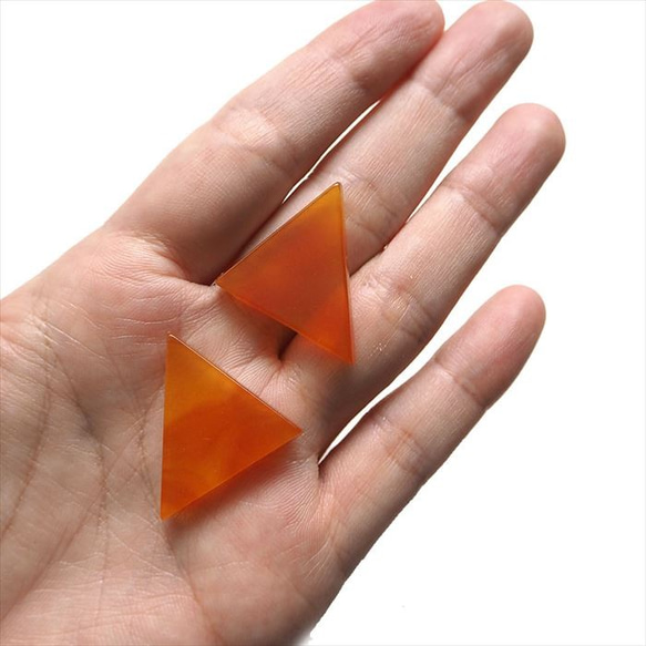 アクリルヴィンテージ板　三角形　ジューシーオレンジ  pj088 3枚目の画像