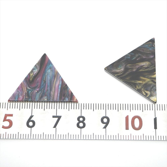 アクリルヴィンテージ板　三角形 ギャラクシー f010 2枚目の画像