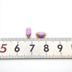 ナツメ型ビジュー 薄紫　4＊8ｍｍ  20個入り　E091 3枚目の画像