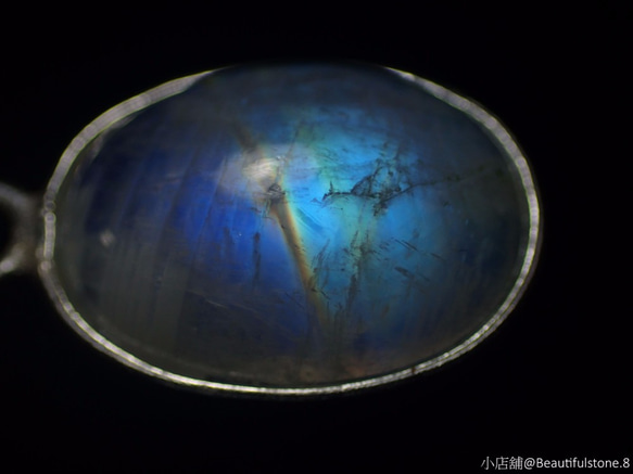 彩虹月光石蛋面小墜 #K2 第3張的照片
