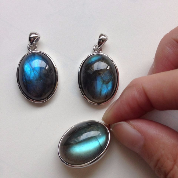 拉長石Labradorite 925純銀墜小店舖 第2張的照片