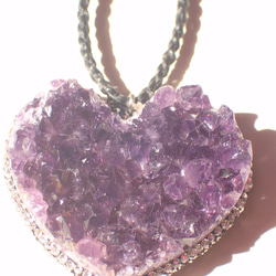 心型紫水晶簇項鍊-C 第3張的照片