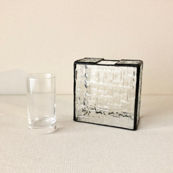 【受注制作品・再販】ステンドグラス 花瓶 géométrique（クリア） 8枚目の画像