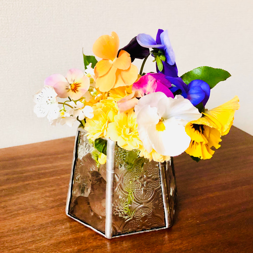 R様オーダー依頼作品】 ステンドグラス 花瓶 Paire 単品(S R様オーダー依頼作品】 ステンドグラス 花瓶 Paire 単品(S