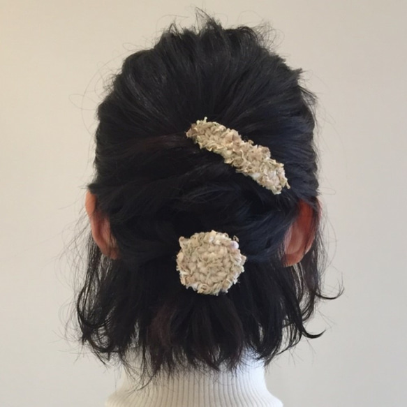 【SALE\600】mama BARRETTE(S) white 3枚目の画像