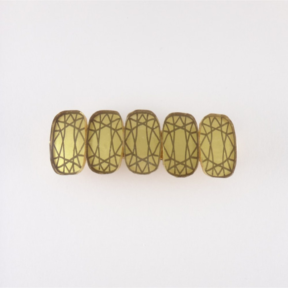 【SALE\500】FAKEJEWELRY HAIR BARRETTE(gold) 1枚目の画像