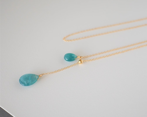 希少石 / 1点もの】グランディディエライトY字ネックレス 【送料無料