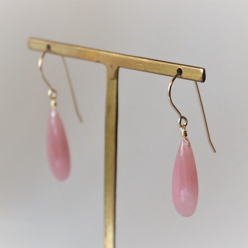 選べる】グァバクォーツ ピアス or イヤリング ピアス（フック