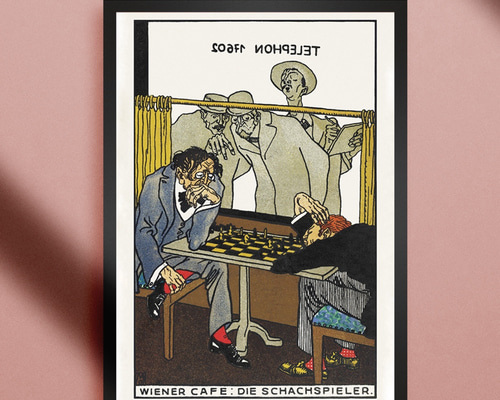 チェス』インテリアポスター｜20世紀初期｜西洋画｜版画｜ヴィンテージ