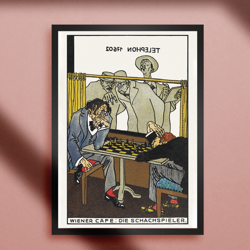 チェス』インテリアポスター｜20世紀初期｜西洋画｜版画｜ヴィンテージ
