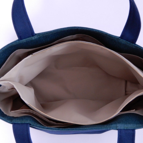 作ってみませんか？ マチのある仕切りポケットが付いたトートバッグの  