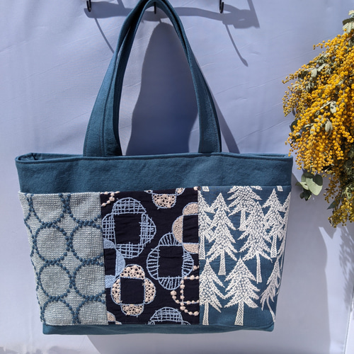 ミナペルホネンスマイルフラワー pink beigeトートバッグハンドメイド ミナペルホネンスマイルフラワー pink beigeトートバッグハンドメイド