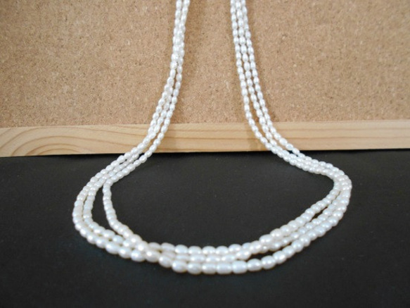 ホワイトパールネックレス　60cm 淡水パールネックレス/60cm | Les neiges