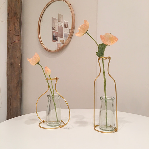 フラワーベース＋瓶 set【花瓶】韓国インテリア 一輪挿し・花瓶・花器