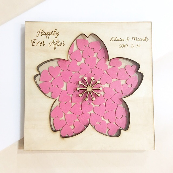 ハートドロップス サクラフレーム　｜ウェディング　結婚証明書　人前式                                     _______ K1685998014(12870円)