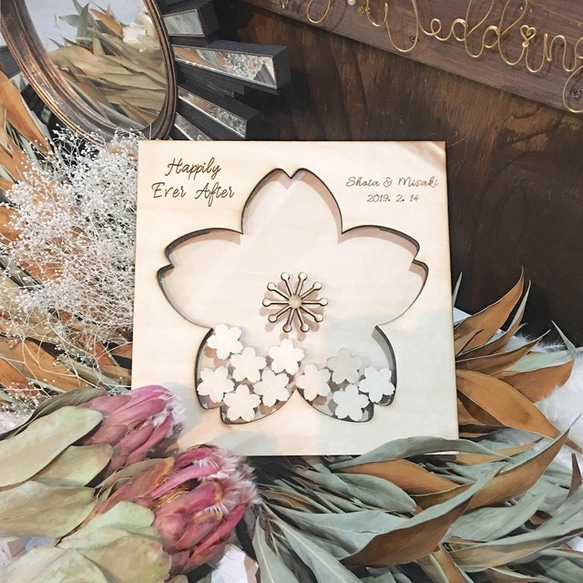 ハートドロップス サクラフレーム　｜ウェディング　結婚証明書　人前式                                     _______ K1685998014(12870円)