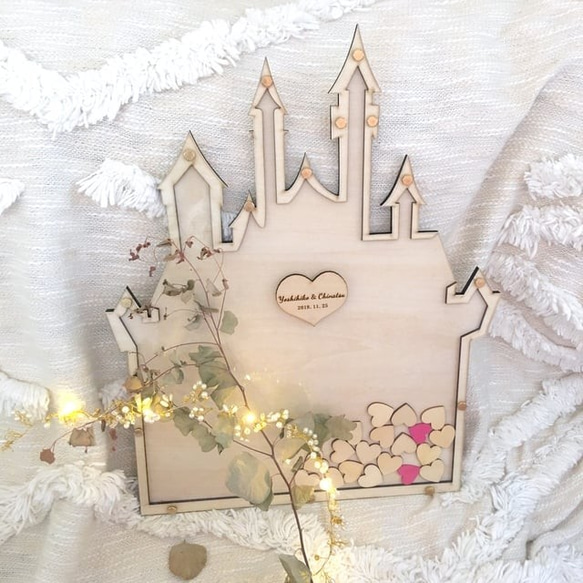 ハートドロップス　ハート刻印　お城フレーム　選べるフレーム＆バックボードカラー　結婚証明書　ウェディング ハートドロップス　ハート刻印　お城フレーム　選べるフレーム＆バックボードカラー　結婚証明書　ウェディング N1675829387(12870円)