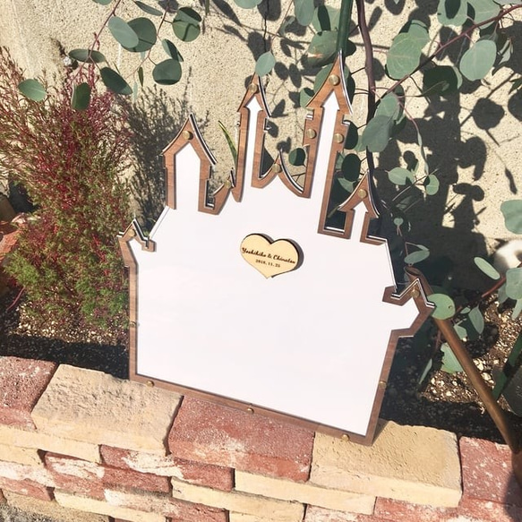 ハートドロップス　ハート刻印　お城フレーム　選べるフレーム＆バックボードカラー　結婚証明書　ウェディング ハートドロップス　ハート刻印　お城フレーム　選べるフレーム＆バックボードカラー　結婚証明書　ウェディング N1675829387(12870円)