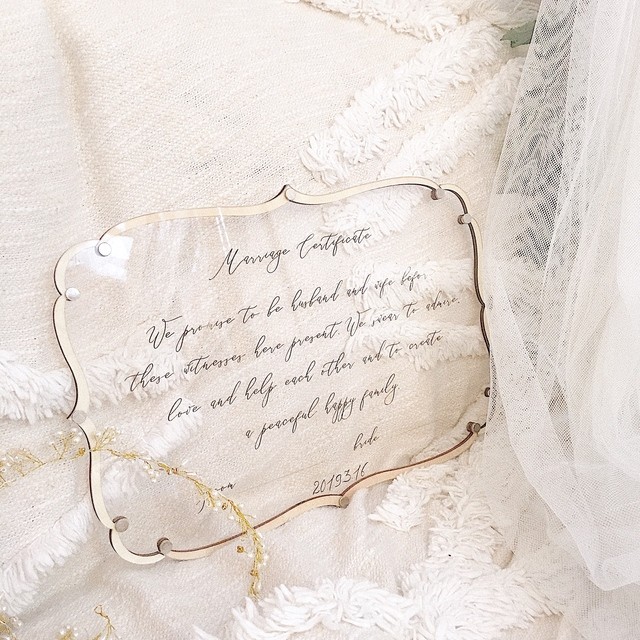 ハートドロップス　結婚証明書 人前式　スタードロップス対応 9,344円