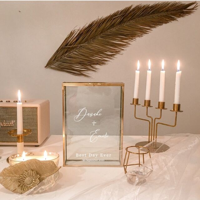 サンドセレモニー　真鍮フレーム　名前メイン　S20102