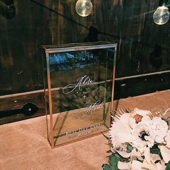 サンドセレモニー　真鍮フレーム　名前メイン　S20102 サンド