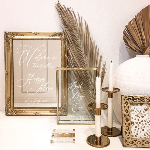 ミラーウェルカムボード ゴールドフレーム W202000 ウェルカムボード