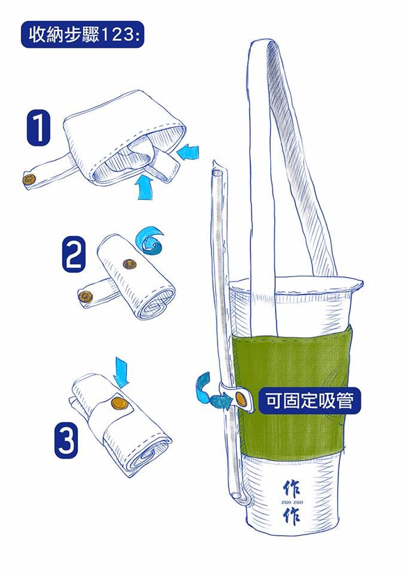 ●環保飲料提袋 (帆布)__作作 zuo zuo手製 富士山/狐裡/浣熊  禮品 禮物(1/個) 第9張的照片