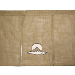 ●刺繡富士山和風カーテン（馬植）__ zuozuo手作り家具製 5枚目の画像