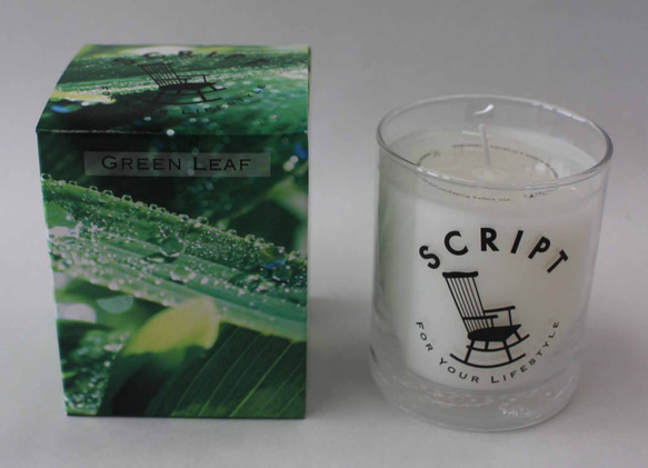 aroma candle（green leaf） 1枚目の画像