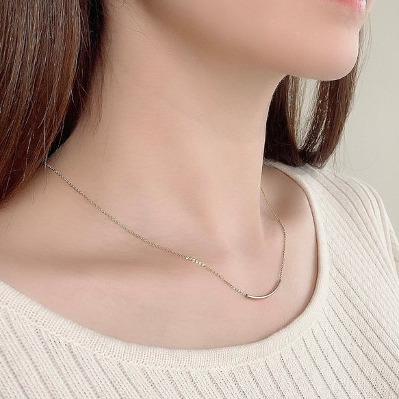 【14kgf】curve line necklace 1枚目の画像