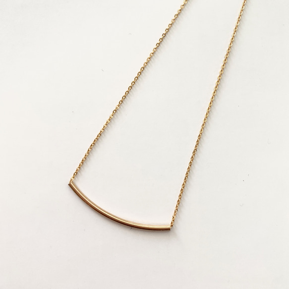 【14kgf】curve line necklace 2枚目の画像