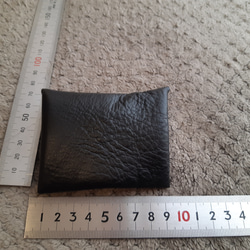 革製　手のひらサイズコインケース(黒) 2枚目の画像