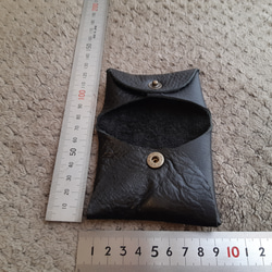 革製　手のひらサイズコインケース(黒) 3枚目の画像