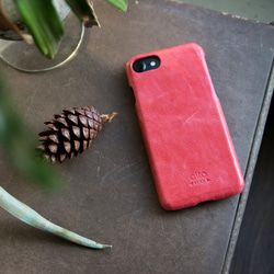alto iPhone 7  4.7吋 真皮手機殼背蓋 Original - 珊瑚紅 皮革 保護套 第3張的照片