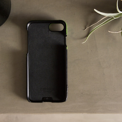 alto iPhone 7  4.7吋 真皮手機殼背蓋，Metro - 萊姆綠/黑色 保護套 Leather Case 第5張的照片