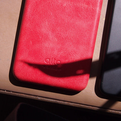 alto iPhone 7 Plus 5.5吋 真皮手機殼背蓋 Original - 珊瑚紅 皮革 保護套 第6張的照片