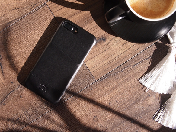 alto iPhone 7 Plus 5.5吋 真皮手機殼背蓋 Metro - 全黑色 皮革 保護套 第5張的照片