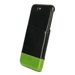 alto iPhone 7 Plus 5.5吋 真皮手機殼背蓋 Metro - 黑/綠色 皮革 保護套 第8張的照片