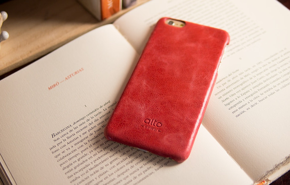 alto iPhone 6 Plus/6S Plus 真皮手機殼背蓋 Original - 西瓜紅 皮革 保護套 第3張的照片